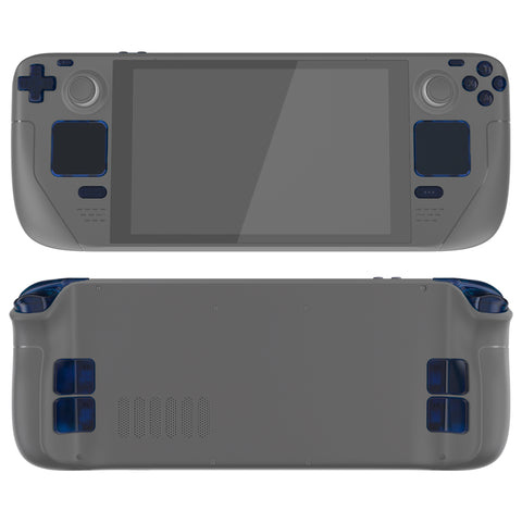 eXtremeRate Clear Blue Replacement Full Set Buttons for Steam Deck Console - JESDM005