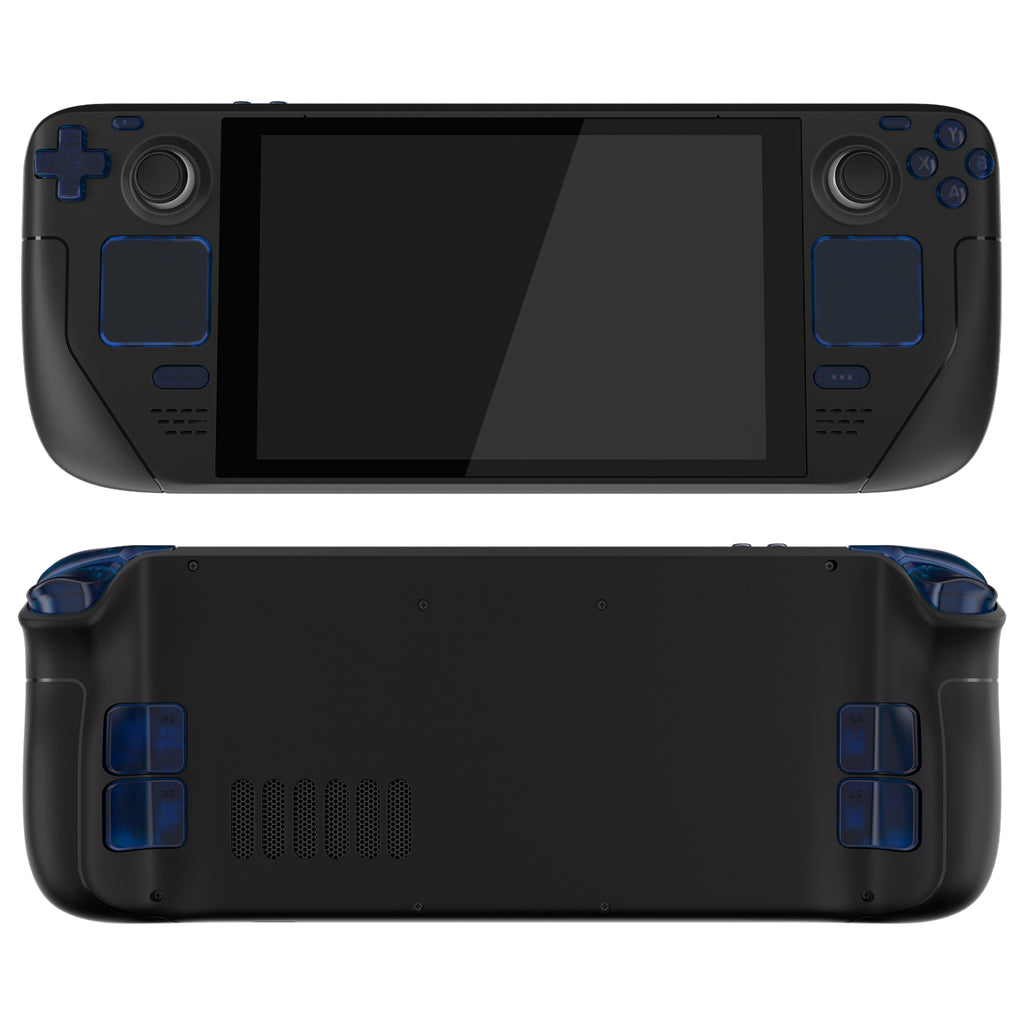 eXtremeRate Clear Blue Replacement Full Set Buttons for Steam Deck ...