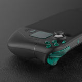 eXtremeRate Clear Emerald Green Replacement Full Set Buttons for Steam Deck Console - JESDM004
