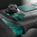 eXtremeRate Clear Emerald Green Replacement Full Set Buttons for Steam Deck Console - JESDM004