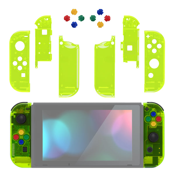 : extremerate replacement full set buttons for joycon,... eXtremeRate Clear Lime Green Joycon Handheld Controller Housing with F ...