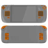 eXtremeRate Clear Orange Replacement Full Set Buttons for Steam Deck Console - JESDM007