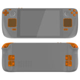 eXtremeRate Clear Orange Replacement Full Set Buttons for Steam Deck LCD - JESDM007