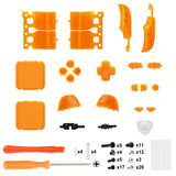 eXtremeRate Clear Orange Replacement Full Set Buttons for Steam Deck Console - JESDM007
