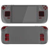eXtremeRate Clear Red Replacement Full Set Buttons for Steam Deck Console - JESDM006