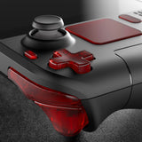 eXtremeRate Clear Red Replacement Full Set Buttons for Steam Deck Console - JESDM006
