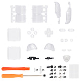 eXtremeRate Clear Replacement Full Set Buttons for Steam Deck LCD - JESDM001