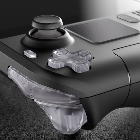 eXtremeRate Clear Replacement Full Set Buttons for Steam Deck Console ...
