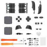 eXtremeRate Clear Slate Black Replacement Full Set Buttons for Steam Deck Console - JESDM002
