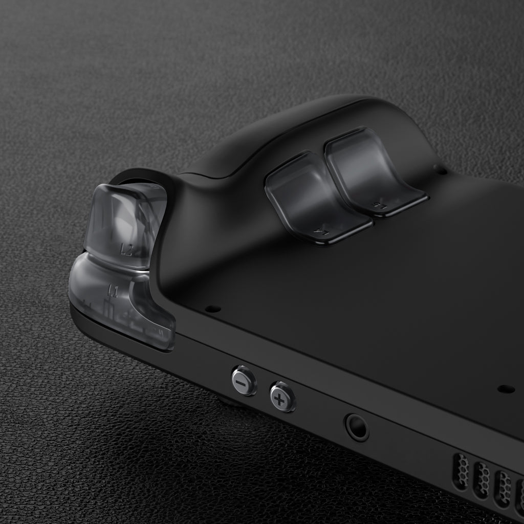 eXtremeRate Clear Slate Black Replacement Full Set Buttons for Steam Deck Console GamingCobra