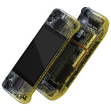 eXtremeRate Replacement Gradient Black Yellow Full Set Shell with Buttons for Steam Deck LCD - QESDP015