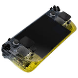 eXtremeRate Replacement Gradient Black Yellow Full Set Shell with Buttons for Steam Deck LCD - QESDP015