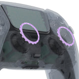 eXtremeRate Clear Atomic Purple Replacement Accessories for PS5 Controller, Custom Accent Rings for PS5 Controller - Controller NOT Included - JPF5031