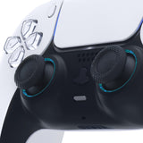 eXtremeRate Clear Cyan Blue Replacement Accessories for PS5 Controller, Custom Accent Rings for PS5 Controller - Controller NOT Included - JPF5032