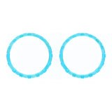 eXtremeRate Clear Cyan Blue Replacement Accessories for PS5 Controller, Custom Accent Rings for PS5 Controller - Controller NOT Included - JPF5032