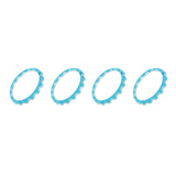 eXtremeRate Clear Cyan Blue Replacement Accessories for PS5 Controller, Custom Accent Rings for PS5 Controller - Controller NOT Included - JPF5032