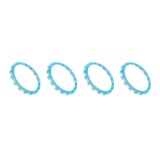 eXtremeRate Clear Cyan Blue Replacement Accessories for PS5 Controller, Custom Accent Rings for PS5 Controller - Controller NOT Included - JPF5032