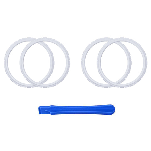 eXtremeRate Original White Replacement Accessories for PS5 Controller, Custom Accent Rings for PS5 Controller - Controller NOT Included - JPF5030