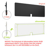 eXtremeRate Glow in Dark - Green Custom Full Set Shell for Nintendo Switch OLED, DIY Replacement Console Back Plate & Kickstand, NS Joycon Handheld Controller Housing with Colorful Buttons for Nintendo Switch OLED - QNSOM5010