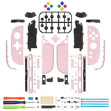 eXtremeRate D-Pad Version Replacement Full Set Shell Case with Buttons for Joycon 2 of Nintendo Switch 2 - Deluxe Version - Cherry Blossoms Pink - SZMNTM006