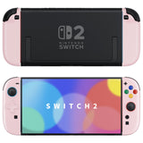 eXtremeRate D-Pad Version Replacement Full Set Shell Case with Buttons for Joycon 2 of Nintendo Switch 2 - Deluxe Version - Cherry Blossoms Pink - SZMNTM006