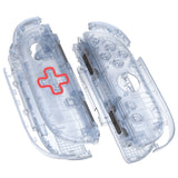 eXtremeRate D-Pad Version Replacement Full Set Shell Case with Buttons for Joycon 2 of Nintendo Switch 2 - Deluxe Version - Clear Glacier Blue - SZMNTM003