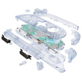 eXtremeRate D-Pad Version Replacement Full Set Shell Case with Buttons for Joycon 2 of Nintendo Switch 2 - Deluxe Version - Clear Glacier Blue - SZMNTM003