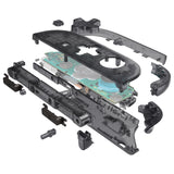 eXtremeRate D-Pad Version Replacement Full Set Shell Case with Buttons for Joycon 2 of Nintendo Switch 2 - Deluxe Version - Clear Slate Black - SZMNTM002