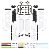 eXtremeRate D-Pad Version Replacement Full Set Shell Case with Buttons for Joycon 2 of Nintendo Switch 2 - Deluxe Version - White - SZMNTM005