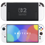 eXtremeRate D-Pad Version Replacement Full Set Shell Case with Buttons for Joycon 2 of Nintendo Switch 2 - Deluxe Version - White - SZMNTM005