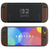 eXtremeRate D-Pad Version Replacement Full Set Shell Case with Buttons for Joycon 2 of Nintendo Switch 2 - Deluxe Version - Wood Grain - SZMNTS001