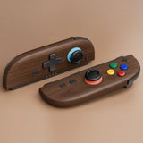 eXtremeRate D-Pad Version Replacement Full Set Shell Case with Buttons for Joycon 2 of Nintendo Switch 2 - Deluxe Version - Wood Grain - SZMNTS001