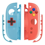 eXtremeRate D-Pad Version Replacement Full Set Shell Case with Buttons for Joycon 2 of Nintendo Switch 2 - Essence Version - Blue & Orange - SXANTM008