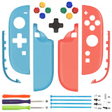 eXtremeRate D-Pad Version Replacement Full Set Shell Case with Buttons for Joycon 2 of Nintendo Switch 2 - Essence Version - Blue & Orange - SXANTM008