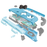 eXtremeRate D-Pad Version Replacement Full Set Shell Case with Buttons for Joycon 2 of Nintendo Switch 2 - Essence Version - Blue & Orange - SXANTM008