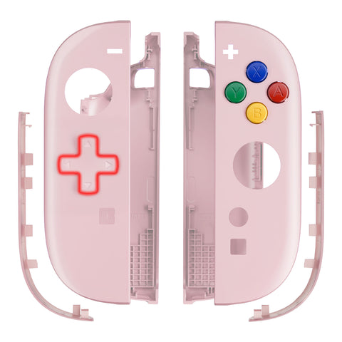 eXtremeRate D-Pad Version Replacement Full Set Shell Case with Buttons for Joycon 2 of Nintendo Switch 2 - Essence Version - Cherry Blossoms Pink - SXANTM006