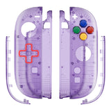 eXtremeRate D-Pad Version Replacement Full Set Shell Case with Buttons for Joycon 2 of Nintendo Switch 2 - Essence Version - Clear Atomic Purple - SXANTM001