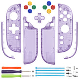 eXtremeRate D-Pad Version Replacement Full Set Shell Case with Buttons for Joycon 2 of Nintendo Switch 2 - Essence Version - Clear Atomic Purple - SXANTM001