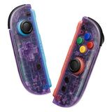 eXtremeRate D-Pad Version Replacement Full Set Shell Case with Buttons for Joycon 2 of Nintendo Switch 2 - Essence Version - Clear Atomic Purple - SXANTM001