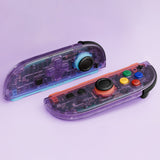 eXtremeRate D-Pad Version Replacement Full Set Shell Case with Buttons for Joycon 2 of Nintendo Switch 2 - Essence Version - Clear Atomic Purple - SXANTM001