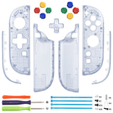 eXtremeRate D-Pad Version Replacement Full Set Shell Case with Buttons for Joycon 2 of Nintendo Switch 2 - Essence Version - Clear Glacier Blue - SXANTM003