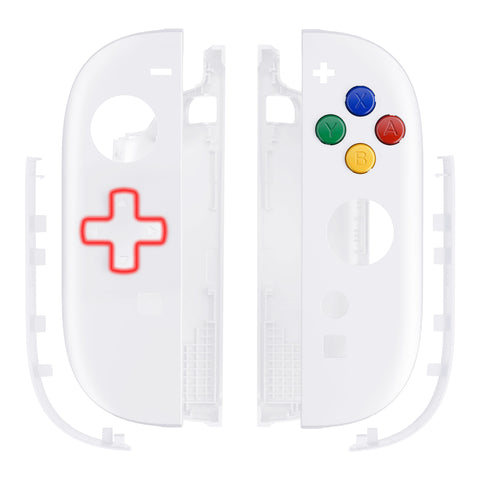 eXtremeRate D-Pad Version Replacement Full Set Shell Case with Buttons for Joycon 2 of Nintendo Switch 2 - Essence Version - White - SXANTM005