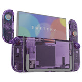 eXtremeRate D-Pad Version Replacement Full Set Shells with Buttons for Nintendo Switch 2 - Deluxe Version - Clear Atomic Purple - YAGNTM001