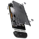 eXtremeRate D-Pad Version Replacement Full Set Shells with Buttons for Nintendo Switch 2 - Deluxe Version - Clear Slate Black - YAGNTM002