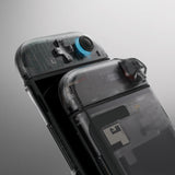 eXtremeRate D-Pad Version Replacement Full Set Shells with Buttons for Nintendo Switch 2 - Deluxe Version - Clear Slate Black - YAGNTM002