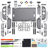 eXtremeRate D-Pad Version Replacement Full Set Shells with Buttons for Nintendo Switch 2 - Deluxe Version - Clear Slate Black - YAGNTM002