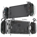 eXtremeRate D-Pad Version Replacement Full Set Shells with Buttons for Nintendo Switch 2 - Deluxe Version - Clear Slate Black - YAGNTM002
