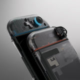 eXtremeRate D-Pad Version Replacement Full Set Shells with Buttons for Nintendo Switch 2 - Essence Version - Clear Slate Black - CHUNTM002