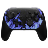 eXtremeRate DIY Replacement Faceplate Shell with Thumbsticks for Nintendo Switch 2 Pro Controller - Blue Flame - CNLPTR003