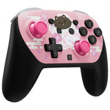eXtremeRate DIY Replacement Faceplate Shell with Thumbsticks for Nintendo Switch 2 Pro Controller - Cherry Blossoms Kitten - CNLPTR009